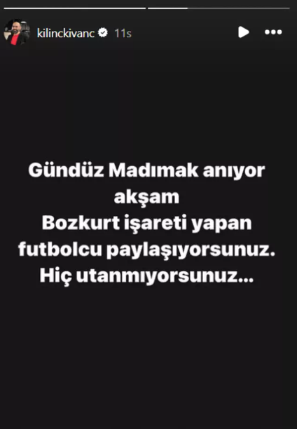 kivanc kilinc tan merih demiral tepkisi bozkurt isaretiyle gol sevincine tepki